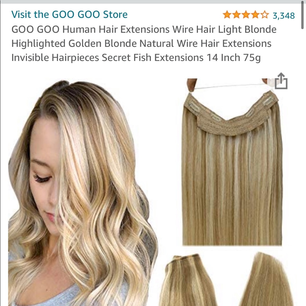 Blonde Goo Goo halo extensions